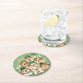 St. Patrick's Day Engelse Bulldogs Ronde Kartonnen Onderzetter (Insitu)