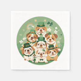 St. Patrick's Day Engelse Bulldogs Servet