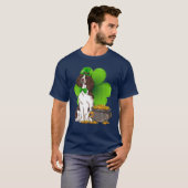 St Patrick's Day English Springer Spaniel Shamrock T-shirt (Voorkant volledig)