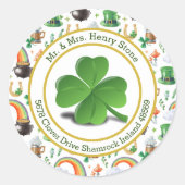 St. Patrick's Day Envelope Seal Ronde Sticker (Voorkant)