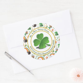 St. Patrick's Day Envelope Seal Ronde Sticker