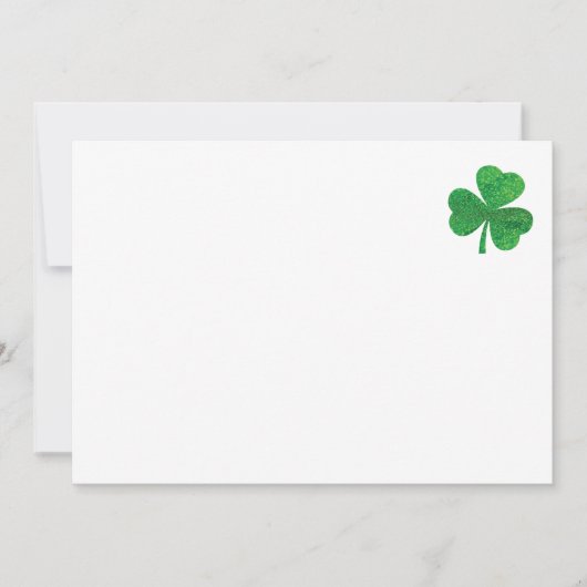 St. Patrick's Day-enveloppen - Geluksblad Groen Kaart (Voorkant)