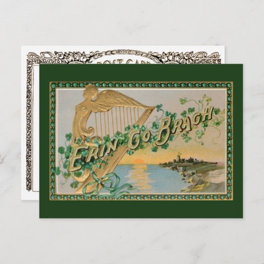 St. Patrick's Day Erin Go Bragh Briefkaart (Voorkant / Achterkant)