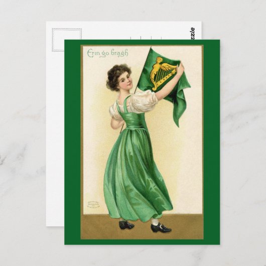 St. Patrick's Day Erin Go Bragh Dame Briefkaart (Voorkant / Achterkant)