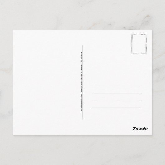St. Patrick's Day Erin Go Bragh  Dame Briefkaart (Achterkant)