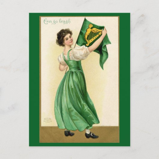 St. Patrick's Day Erin Go Bragh Dame Briefkaart (Voorkant)