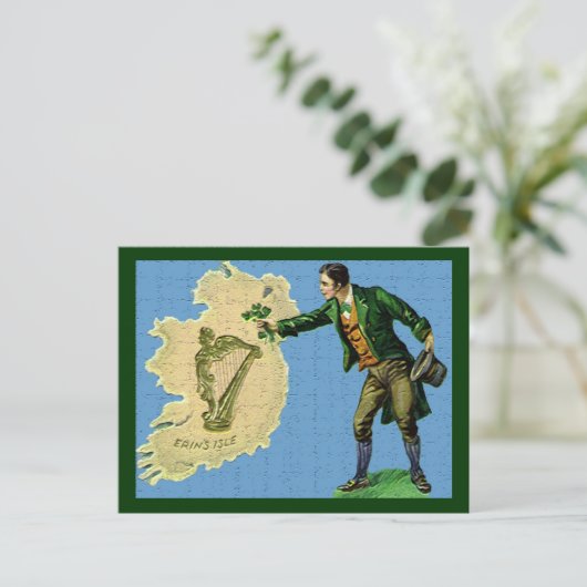 St. Patrick's Day Erin's Isle Two Briefkaart (Staand voorkant)