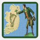  St. Patrick's Day Erin's Isle Two Vierkante Sticker (Voorkant)