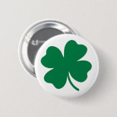 St. Patrick's Day Essential: Green Shamrock Button (Voorkant /achterkant)
