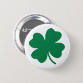 St. Patrick's Day Essential: Green Shamrock Button (Voorkant /achterkant)