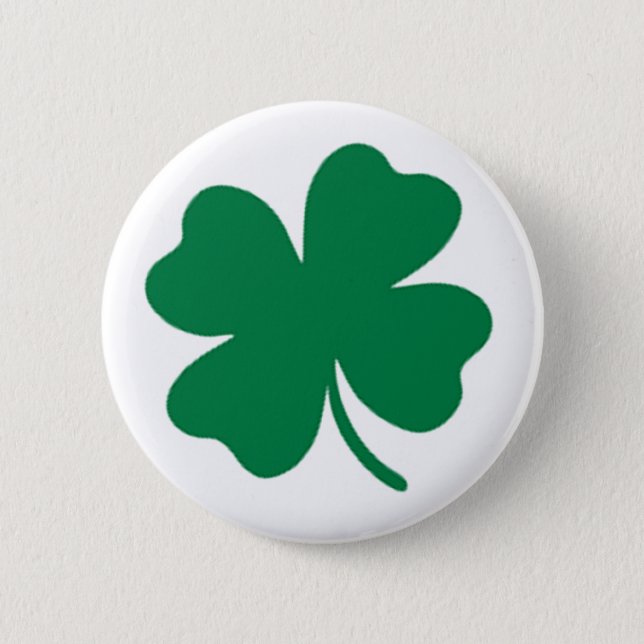 St. Patrick's Day Essential: Green Shamrock Button (Voorkant)