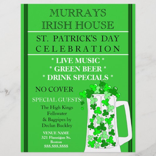St. Patrick's Day Event Celebration Flyer (Voorkant)