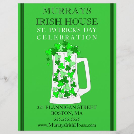 St. Patrick's Day Event Celebration Flyer (Achterkant)