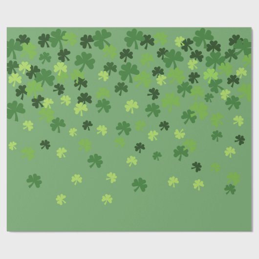 st patricks day face maskers geluk geluksklaver cadeaupapier (Vlak)