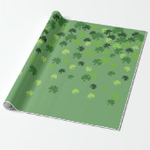 st patricks day face maskers geluk geluksklaver cadeaupapier (Uitgerold)
