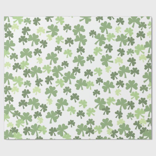 st patricks day face maskers geluk geluksklaver cadeaupapier (Vlak)