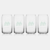 St Patrick's Day Familie gepersonaliseerd ontwerp Blikvorm Glas (Achterkant)