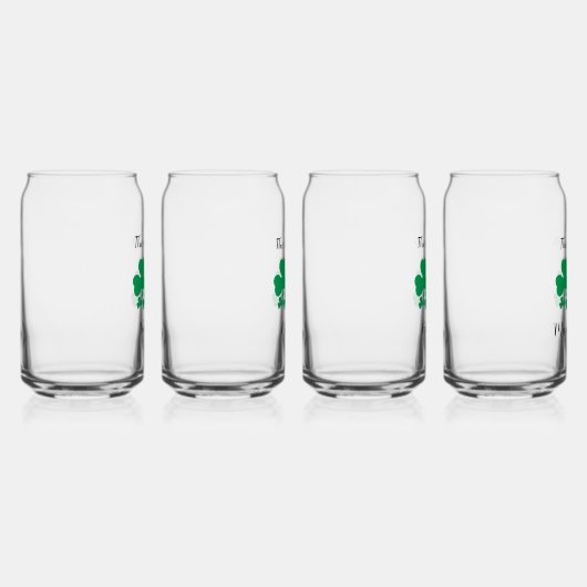 St Patrick's Day Familie gepersonaliseerd ontwerp Blikvorm Glas (Rechts)