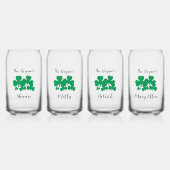 St Patrick's Day Familie gepersonaliseerd ontwerp Blikvorm Glas (Voorkant)