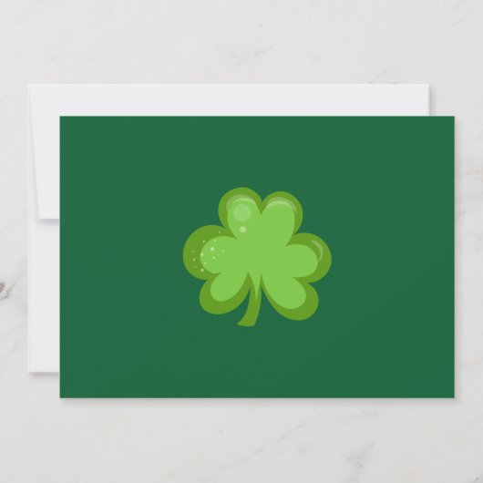 St. Patrick's Day Fancy Sparkle Green Custom Party Kaart (Achterkant)