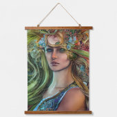 St. Patrick's Day Fantasy Woman Hangend Wandkleed (Voorkant 2)
