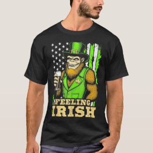 St Patricks Day Feeling Iers Grappig Bier USA Vlag T-shirt