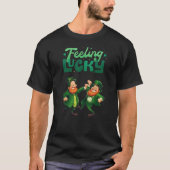 St. Patricks Day Feeling Lucky Dancing Leprechauns T-shirt (Voorkant)