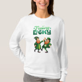 St. Patricks Day Feeling Lucky Dancing Leprechauns T-shirt (Voorkant)