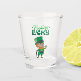 St. Patricks Day Feeling Lucky with a Leprechaun Shot Glas
