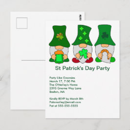 St. Patrick's Day Feest Gnomies Uitnodiging