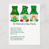 St. Patrick's Day Feest Gnomies Uitnodiging (Voorkant)