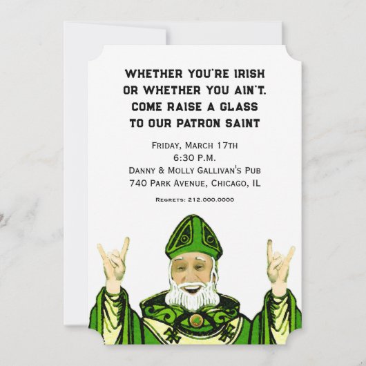 St. Patrick's Day-feest Kaart (Voorkant)