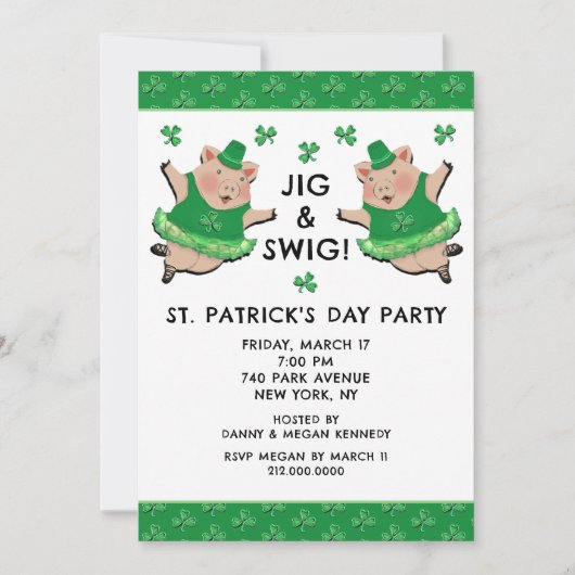 St. Patrick's Day-feest Kaart (Voorkant)