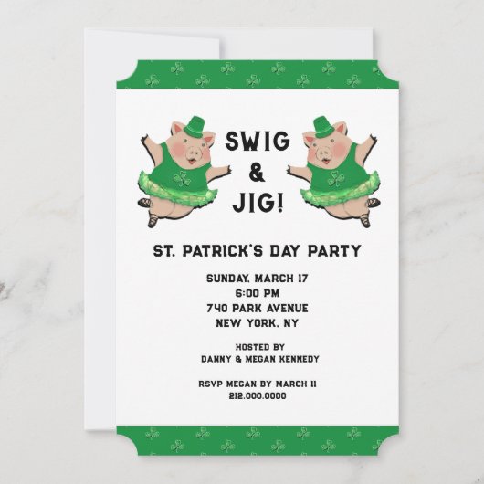 St. Patrick's Day-feest Kaart (Voorkant)