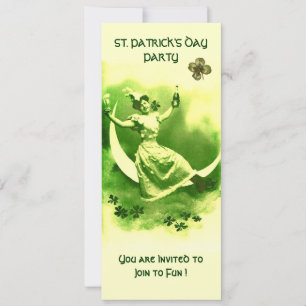 ST.PATRICK'S DAY FEEST MAAN DAME MET KLAVERTJE DRI KAART