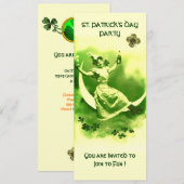 ST. PATRICK'S DAY FEEST MAAN VROUW MET KLAVERBLADE KAART (Voorkant / Achterkant)