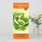 ST.PATRICK'S DAY FEEST MAAN VROUW MET KLAVERTJES KAART (Staand voorkant)