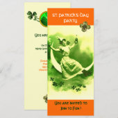ST.PATRICK'S DAY FEEST MAAN VROUW MET KLAVERTJES KAART (Voorkant / Achterkant)
