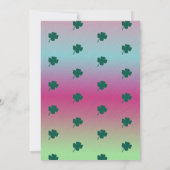 St. Patricks Day Feest Shamrock Glitters Kaart (Achterkant)