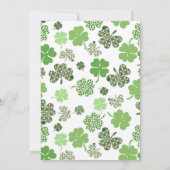 St. Patricks Day Feest Shamrock Groene Uil Kaart (Achterkant)