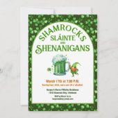 St. Patrick's Day Feest Shamrocks Shenanigans Kaart (Voorkant)