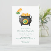 St. Patrick's Day Feest Uitnodiging (Staand voorkant)