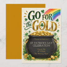 St. Patrick's Day Feest Uitnodiging | Pot met Goud