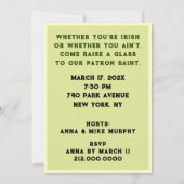 St. Patrick's Day Feest Uitnodigingen (Achterkant)