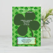 St. Patrick's Day-feest Vierbladige klaver & Patro Kaart (Staand voorkant)