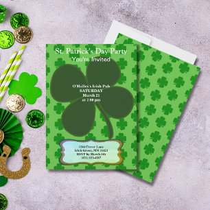 St. Patrick's Day-feest Vierbladige klaver & Patro Kaart