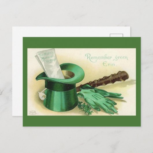 St. Patrick's Day Feestdagenkaart (Voorkant / Achterkant)