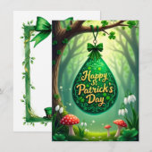 St. Patrick's Day Feestdagenkaart (Voorkant / Achterkant)