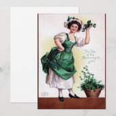 St. Patrick's Day Feestdagenkaart (Voorkant / Achterkant)