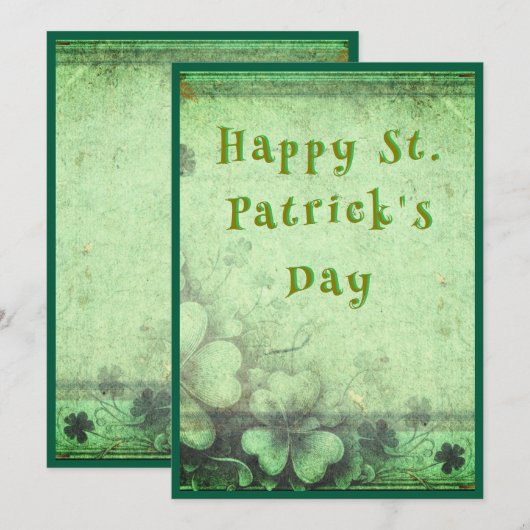 St Patrick's Day Feestdagenkaart (Voorkant / Achterkant)